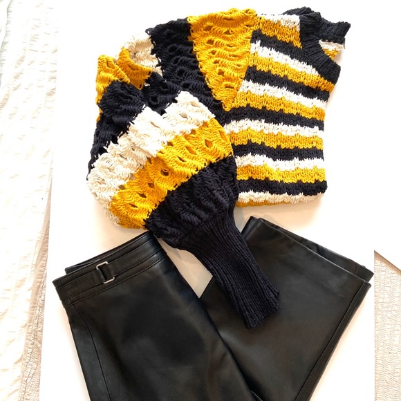 Reiss Kai Black Leather Pencil Skirt - Picture 8 of 14